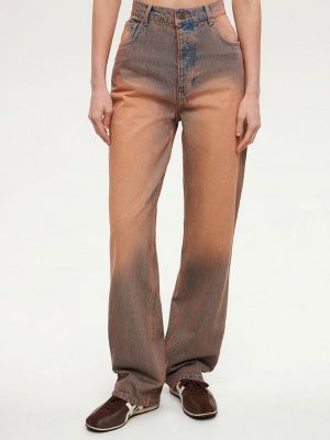 Прямые джинсы Shi-shi коричневые