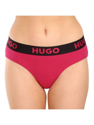Hlačke Hugo Boss roza