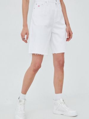 Farmer rövidnadrág Calvin Klein Jeans - fehér