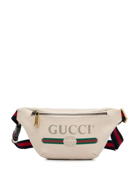 Δερμάτινος ζώνη για τη μέση Gucci Pre-owned λευκό