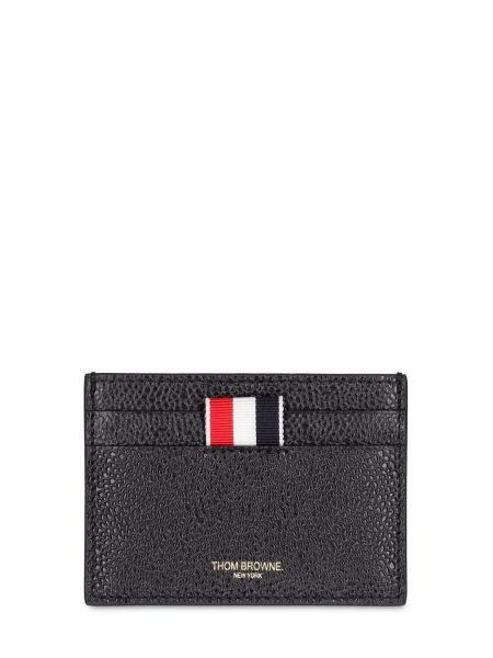 Kožená peněženka Thom Browne černá