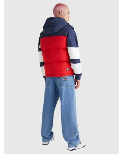 Rifľová vesta Tommy Jeans červená