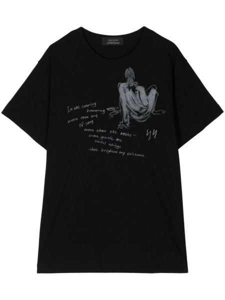 Koszulka bawełniana z nadrukiem Yohji Yamamoto
