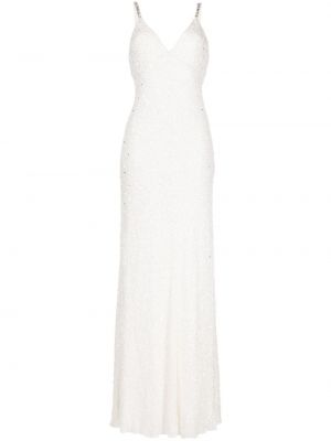 Вечерна рокля с пайети Jenny Packham бяло