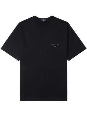 T-shirt in maglia con stampa Comme Des Garçons Homme nero