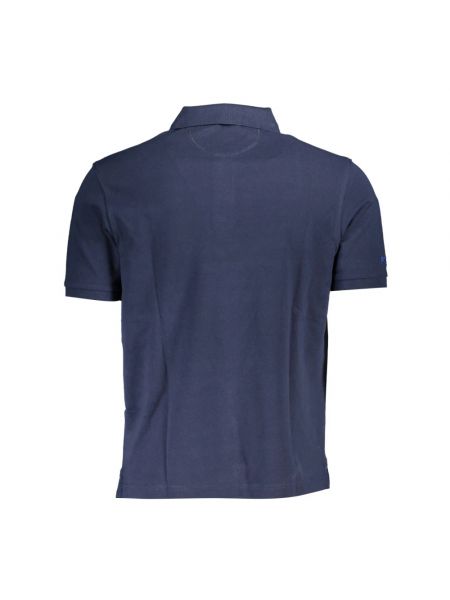 Poloshirt mit stickerei aus baumwoll mit kurzen ärmeln La Martina blau