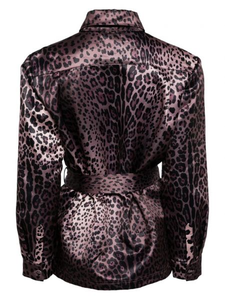 Veste à imprimé à imprimé léopard Cynthia Rowley