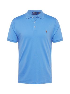 Тениска с копчета slim Polo Ralph Lauren синьо
