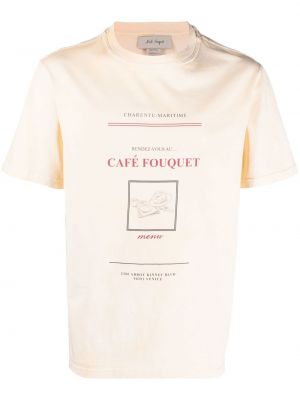 Raštuotas marškinėliai Nick Fouquet balta