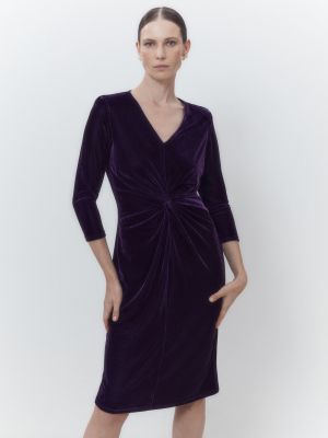 Mini vestido de terciopelo‏‏‎ Woman El Corte Inglés violeta
