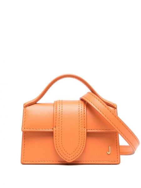 Väska i läder Jacquemus orange