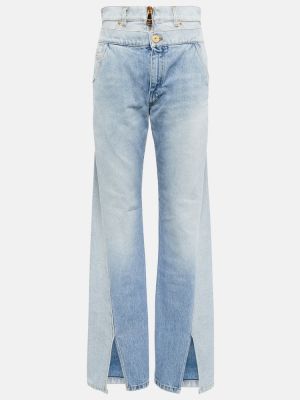 Jeans a vita alta Balmain blu