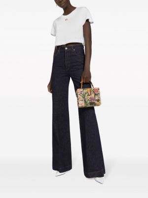 Zvonové džíny s vysokým pasem Dolce & Gabbana modré