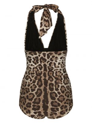 Peldkostīms ar apdruku ar leoparda rakstu Dolce & Gabbana