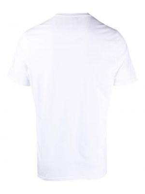 T-shirt brodé en coton Barbour blanc