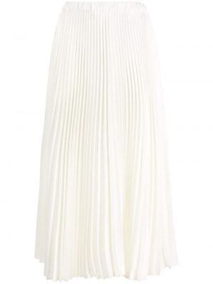 Plisovaná midi sukňa Jil Sander biela