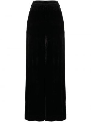 Zamatová dlhá sukňa P.a.r.o.s.h. čierna