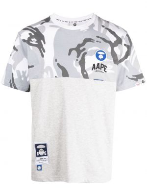 T-shirt con stampa camouflage Aape By *a Bathing Ape® grigio
