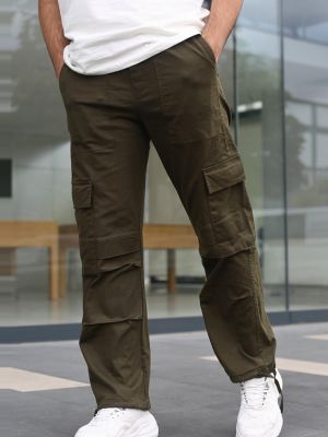 Cargo kalhoty s kapsami Madmext khaki