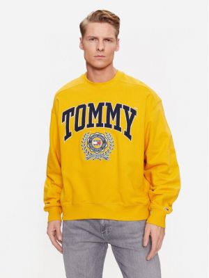 Felpa in pile Tommy Jeans giallo