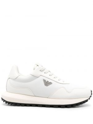 Δερμάτινα sneakers Emporio Armani λευκό