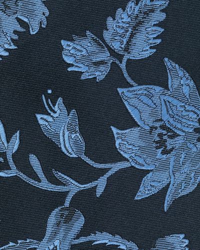 Corbata de flores Kiton azul