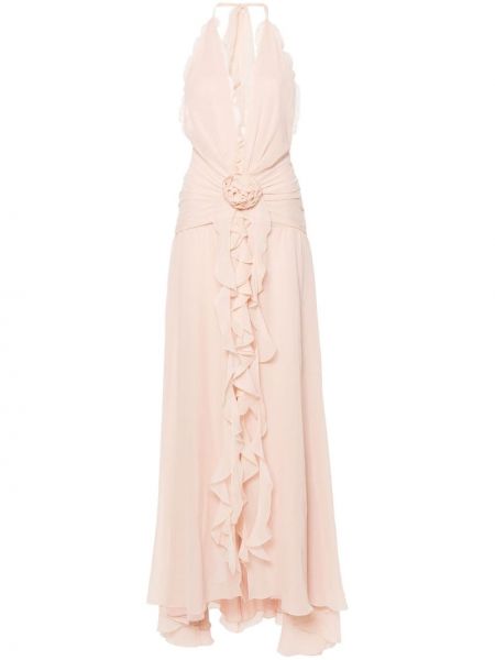 Maksi haljina s cvjetnim printom Blumarine ružičasta