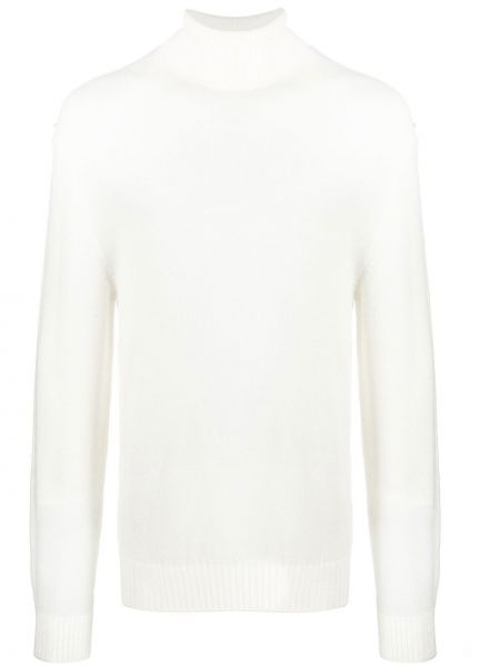 Плетен пуловер Jil Sander бяло