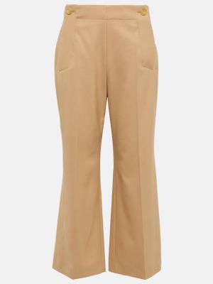 Pantaloni culotte a vita alta Chloã© beige