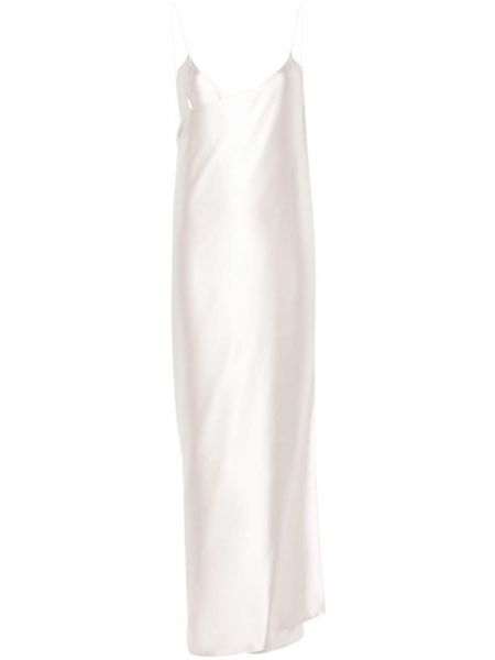 Копринена макси рокля от креп Magda Butrym бяло