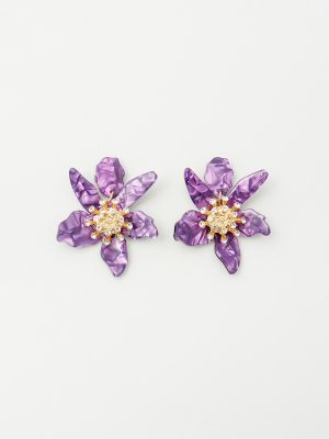 Pendientes de flores Sfera violeta