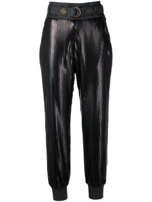 Pantalones con lentejuelas Mr & Mrs Italy negro