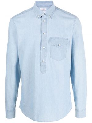 Chemise avec poches Brunello Cucinelli bleu