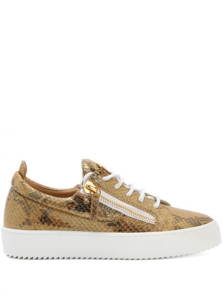 Baskets à motif serpent Giuseppe Zanotti blanc