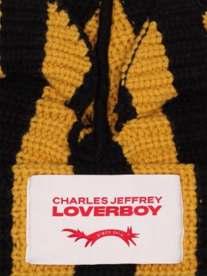 Pruhovaný čepice Charles Jeffrey Loverboy černý
