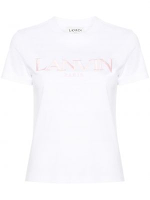 Βαμβακερή μπλούζα με κέντημα Lanvin
