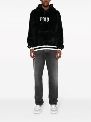 Kapučdžemperis ar izšuvumiem Polo Ralph Lauren melns