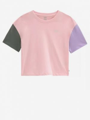 Koszulka relaxed fit Vans różowa