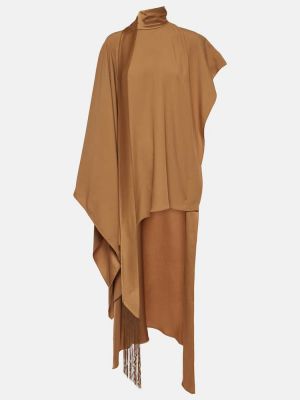 Vestido largo de crepé Taller Marmo marrón