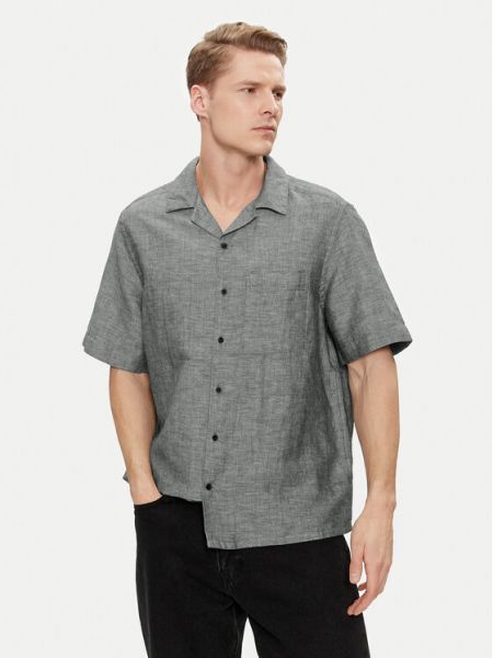 Voľná priliehavá košeľa Calvin Klein sivá