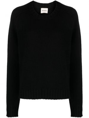 Kašmira džemperis ar apaļu kakla izgriezumu Khaite melns
