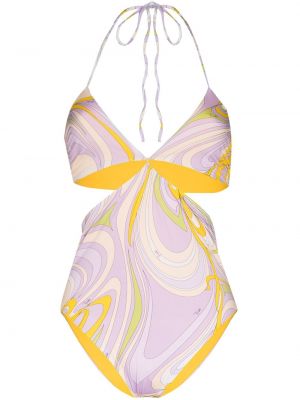 Costum de baie cu imagine Pucci violet