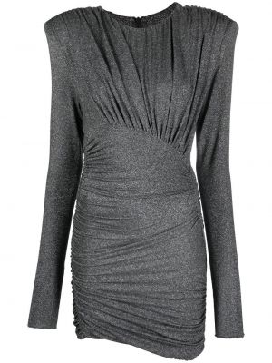 Drapované šaty Alexandre Vauthier šedé