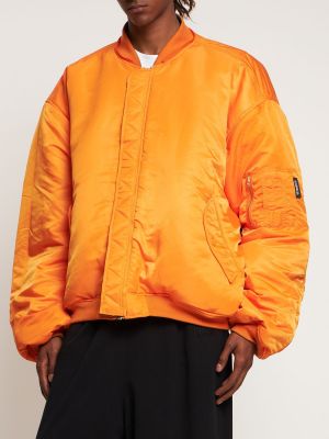 Oboustranná bunda z nylonu s kapucí Vetements khaki