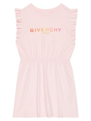 Puuvilla mekko tytöille Givenchy Kids pinkki