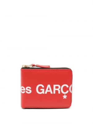 Kožená peňaženka s potlačou Comme Des Garçons Wallet