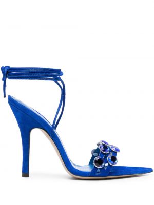 Semišové sandále The Attico modrá
