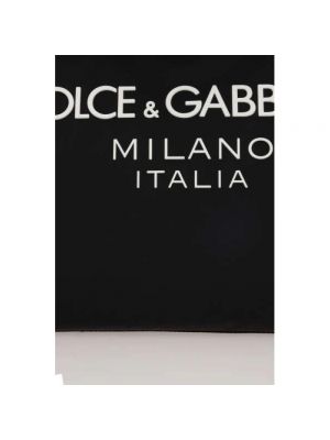 Bolso clutch de cuero de nailon con estampado Dolce & Gabbana negro