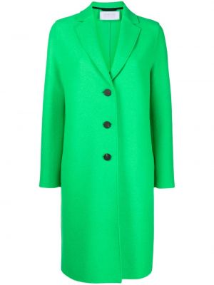 Vlnený kabát Harris Wharf London zelená