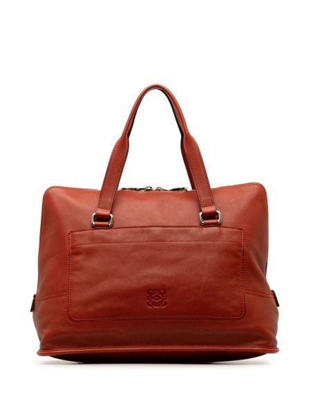 Dabīgās ādas soma Loewe Pre-owned sarkans